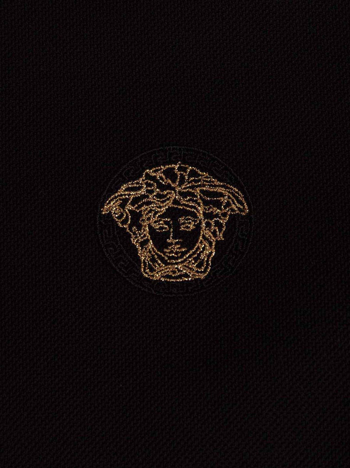 Black Cotton Polo Shirt