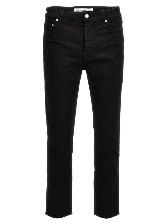 Black Cotton Skinny Jeans