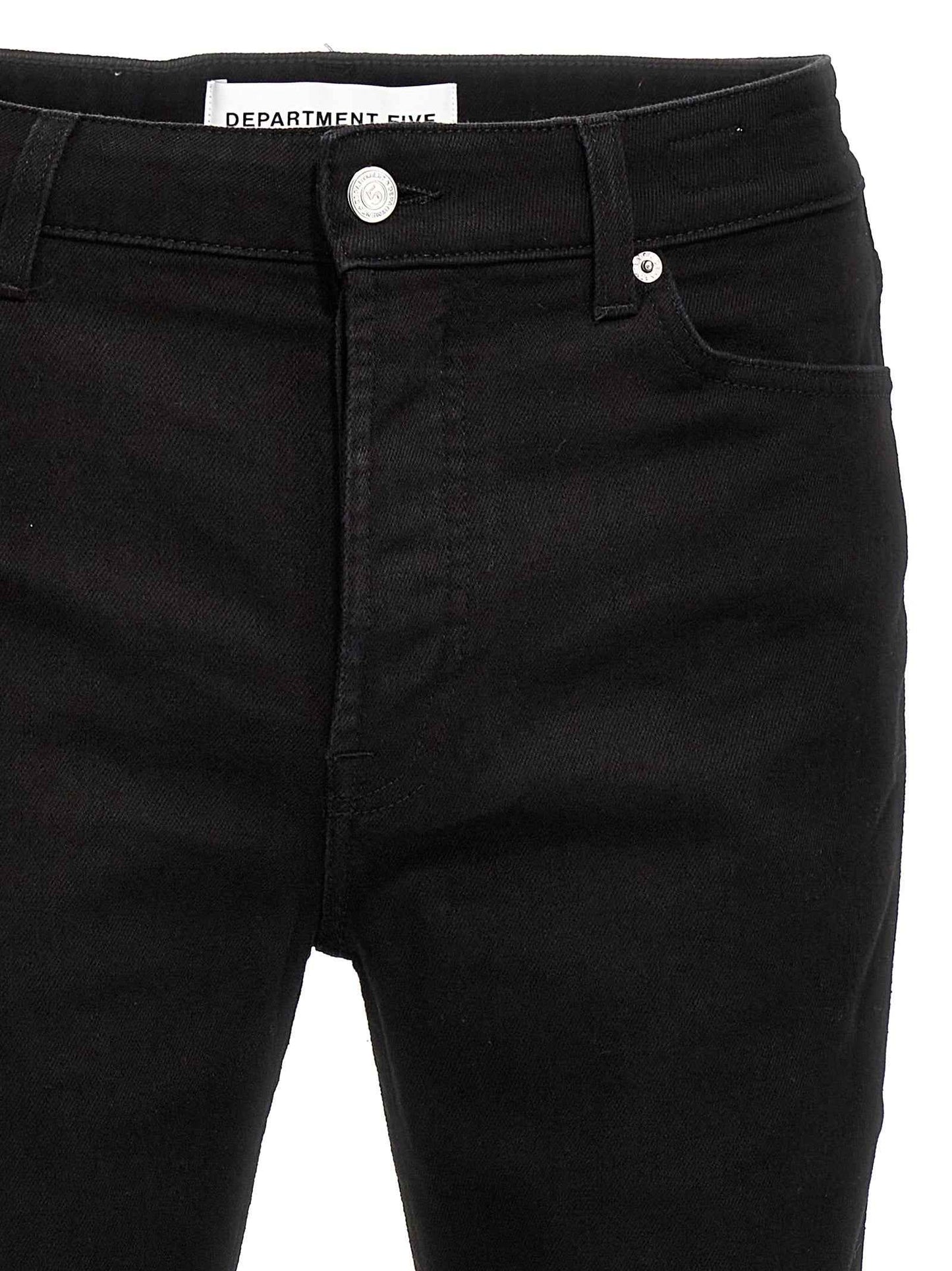Black Cotton Skinny Jeans