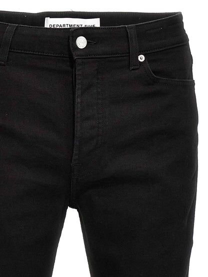 Black Cotton Skinny Jeans