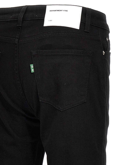 Black Cotton Skinny Jeans