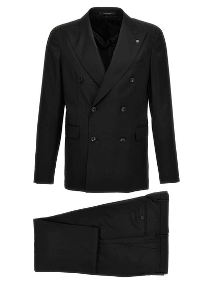 Black Virgin Wool Two-Piece Suit