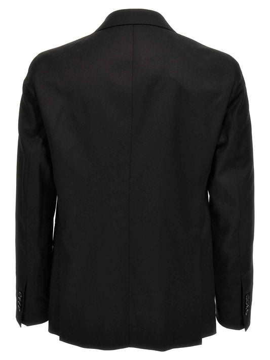 Black Virgin Wool Two-Piece Suit
