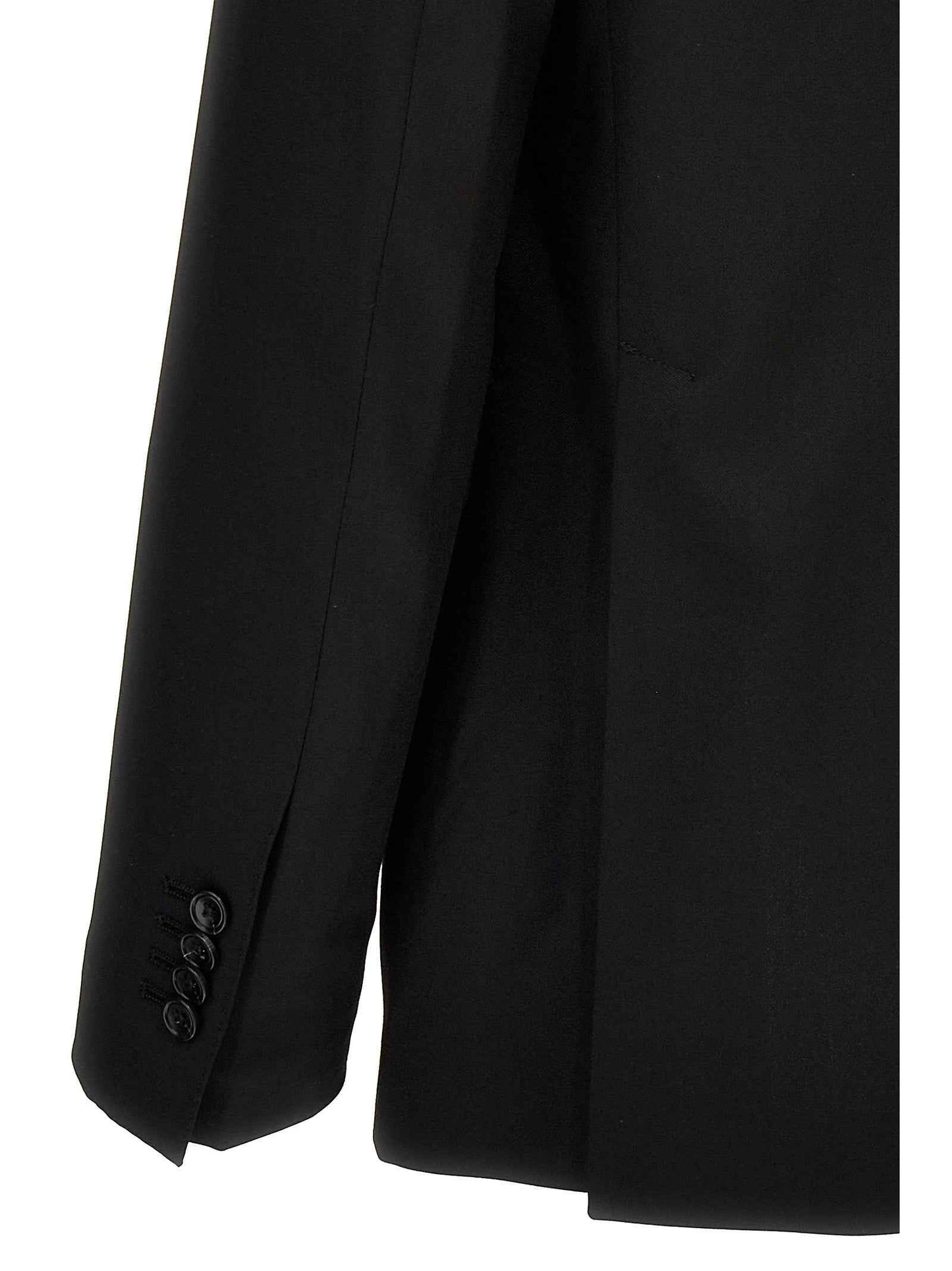 Black Virgin Wool Two-Piece Suit