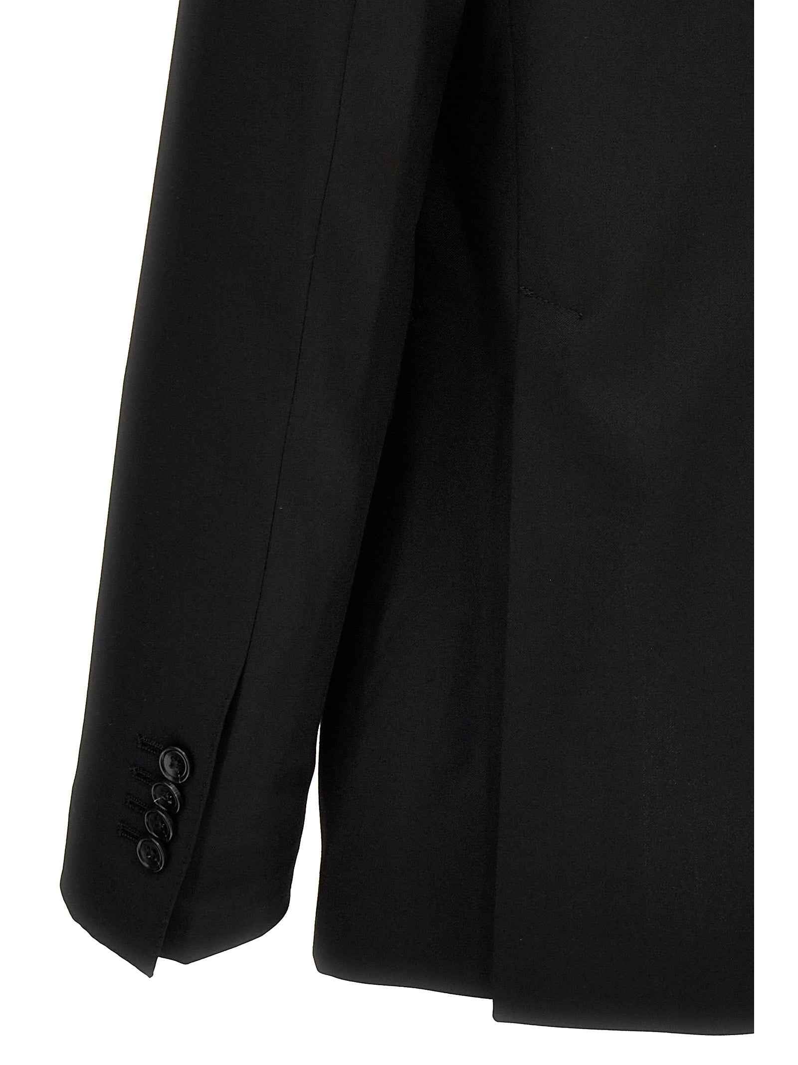 Black Virgin Wool Two-Piece Suit