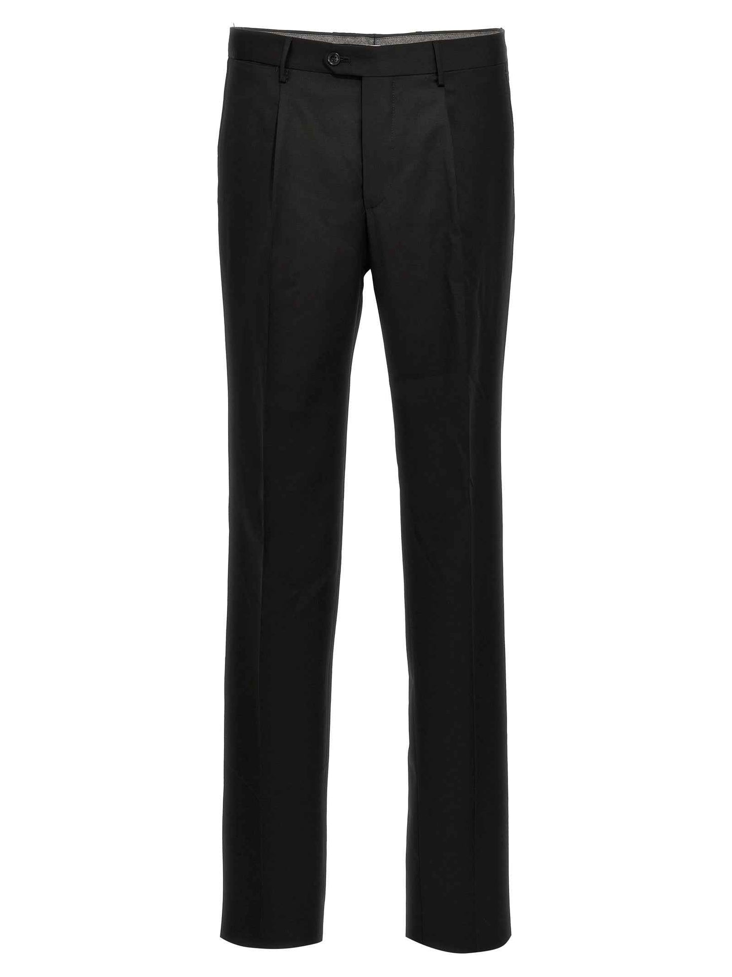 Black Virgin Wool Two-Piece Suit