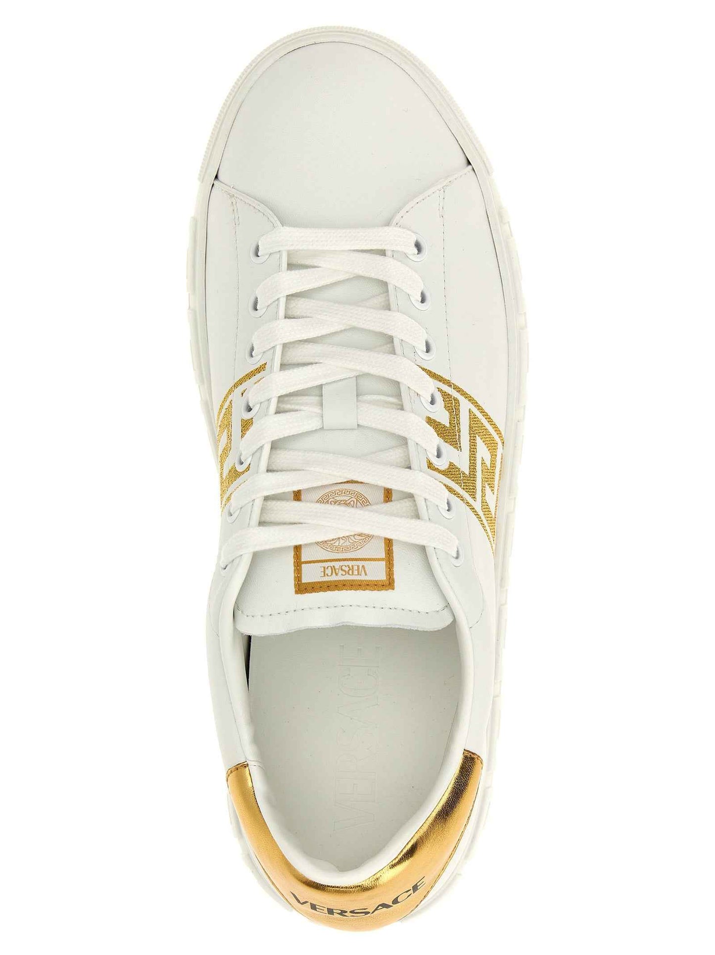 Gold Polyamide Low Top Sneakers
