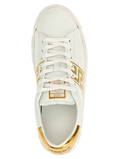 Gold Polyamide Low Top Sneakers