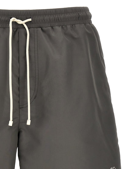 Gray Polyester Shorts