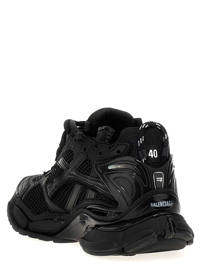 Black Polyester Athletic Sneakers
