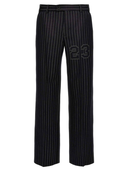 Blue Wool Dress Pants