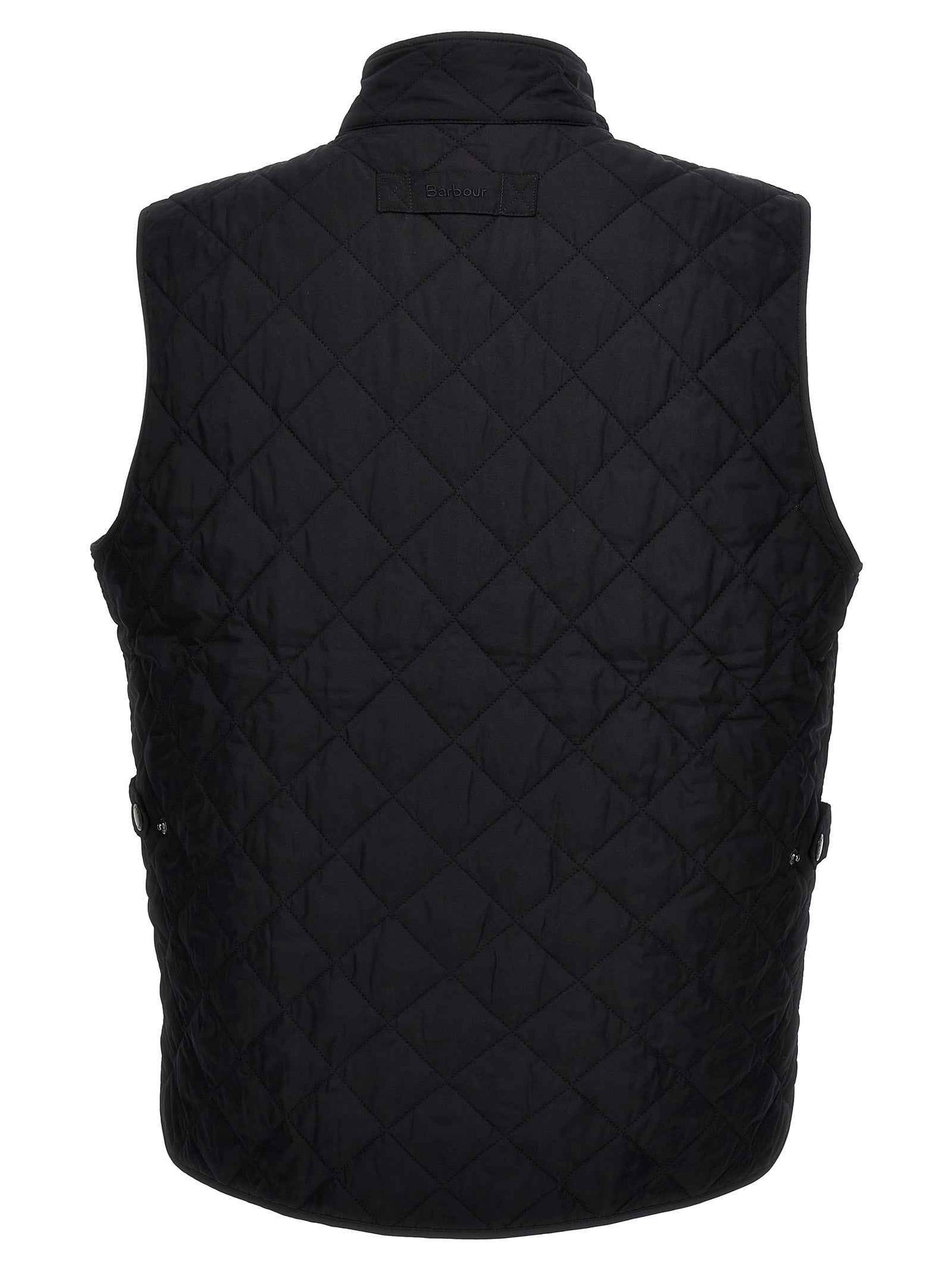 Blue Polyester Sleeveless Jacket
