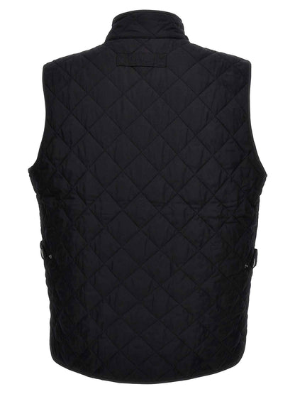Blue Polyester Sleeveless Jacket