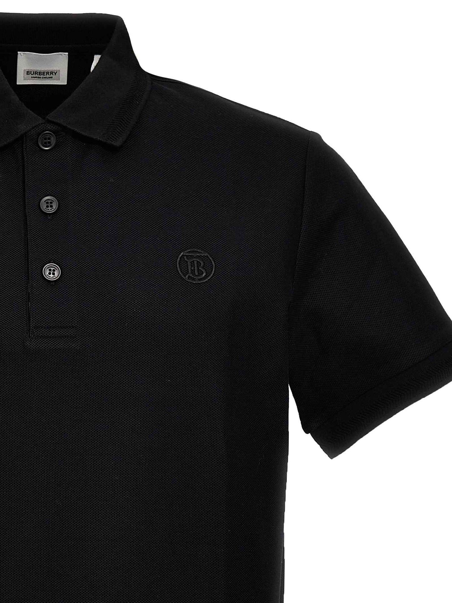 Black Cotton Polo Shirt