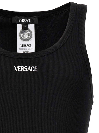 Black Cotton Sleeveles T-Shirt