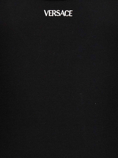 Black Cotton Sleeveles T-Shirt