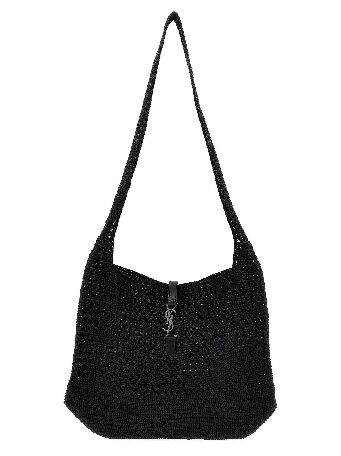 Black Raffia Tote Bag