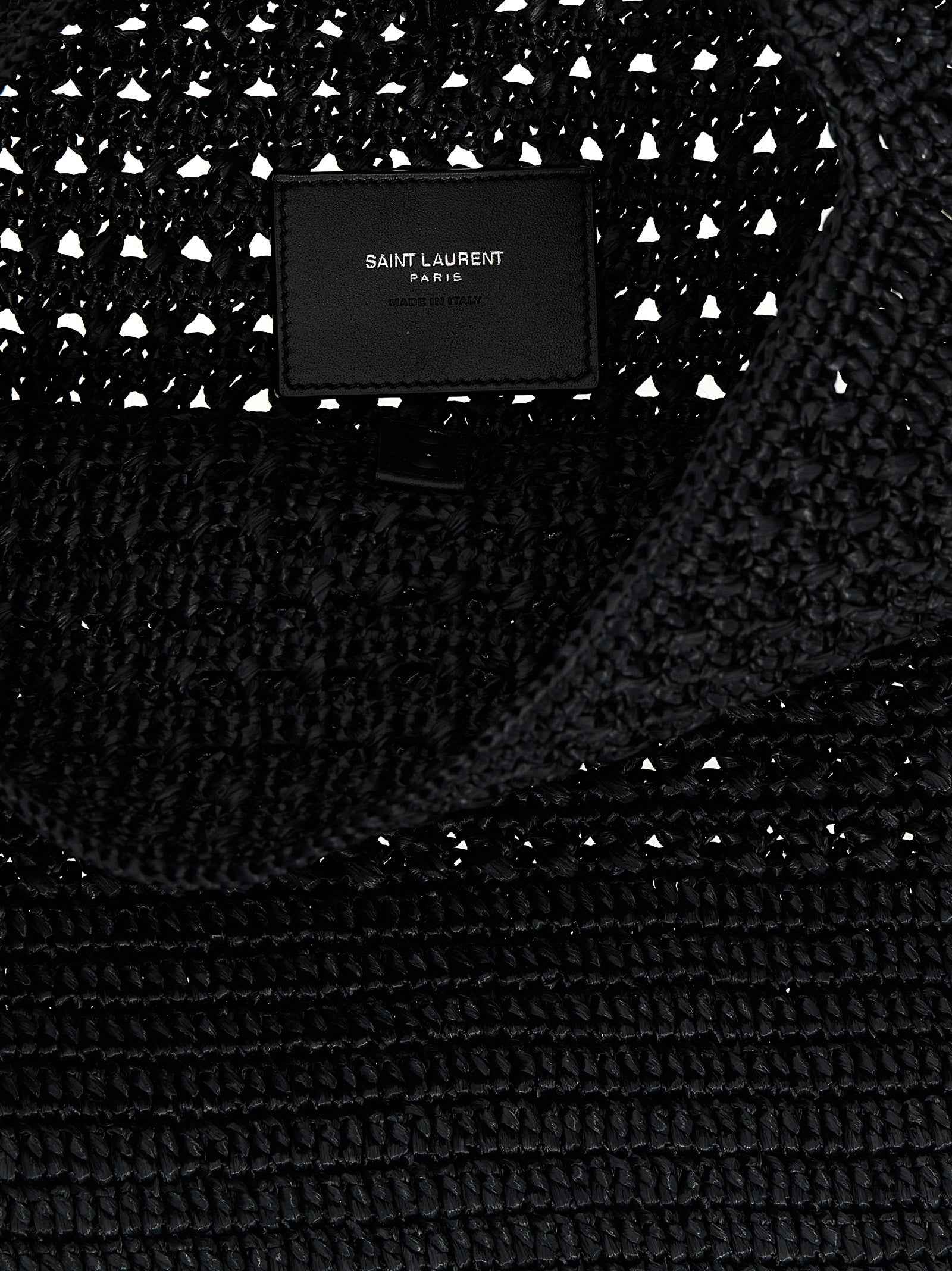 Black Raffia Tote Bag