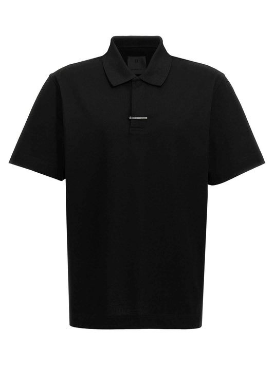 Black Cotton Polo Shirt