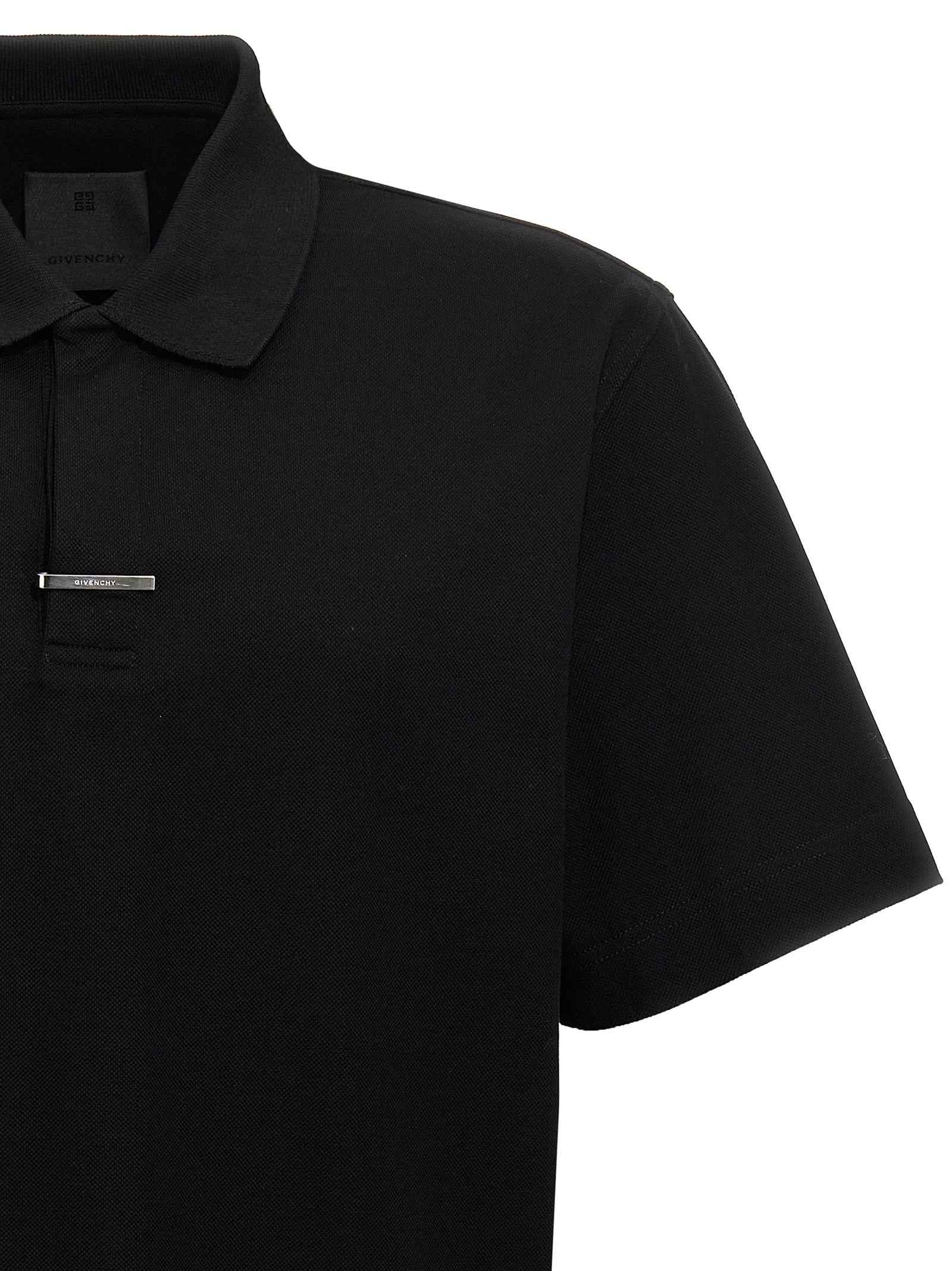 Black Cotton Polo Shirt