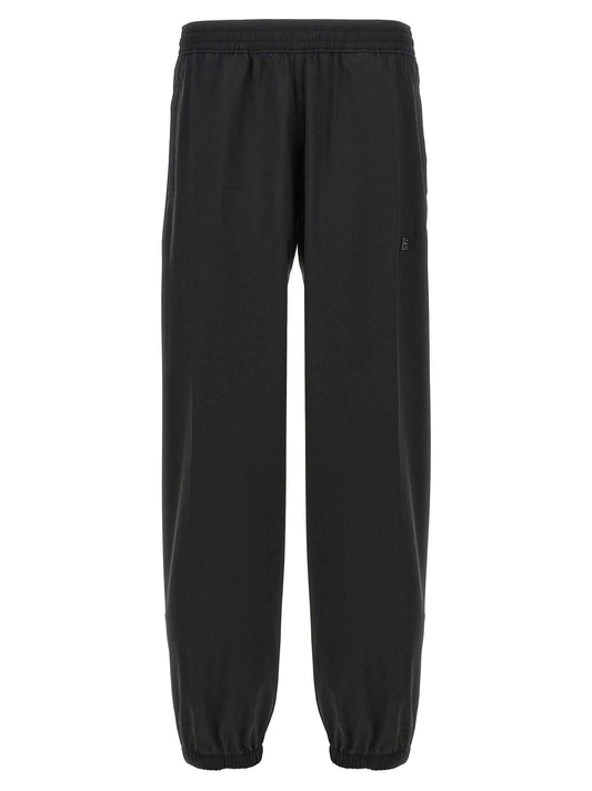 Black Virgin Wool Casual Pants