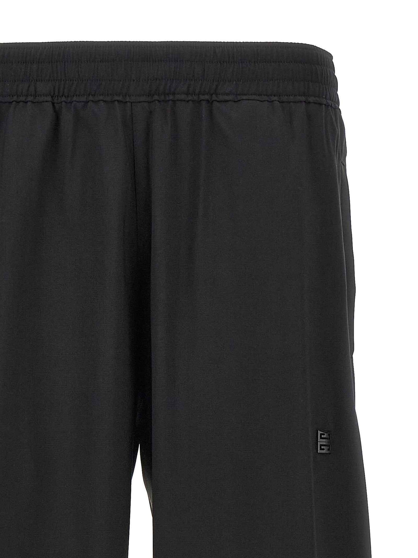 Black Virgin Wool Casual Pants