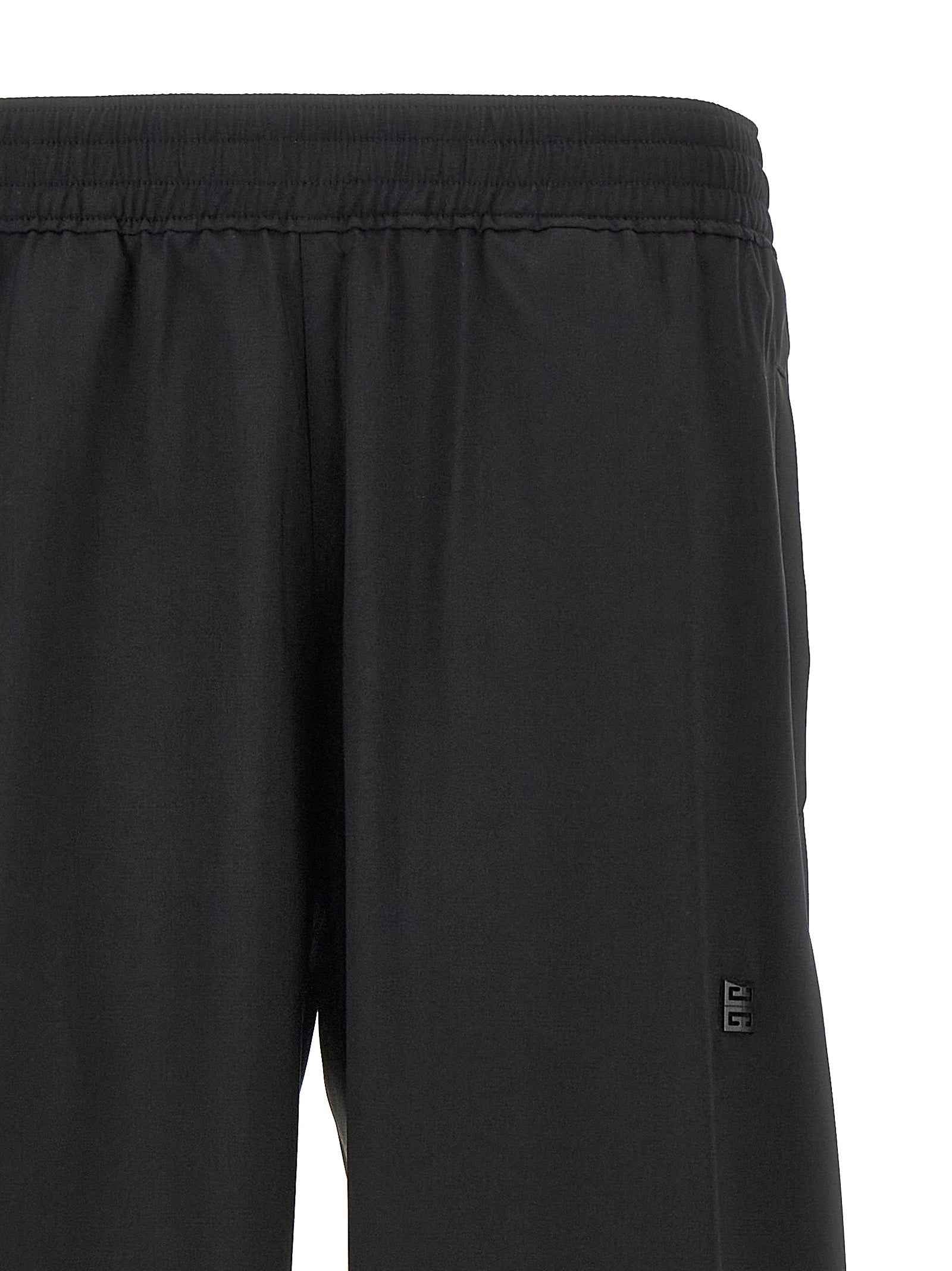 Black Virgin Wool Casual Pants
