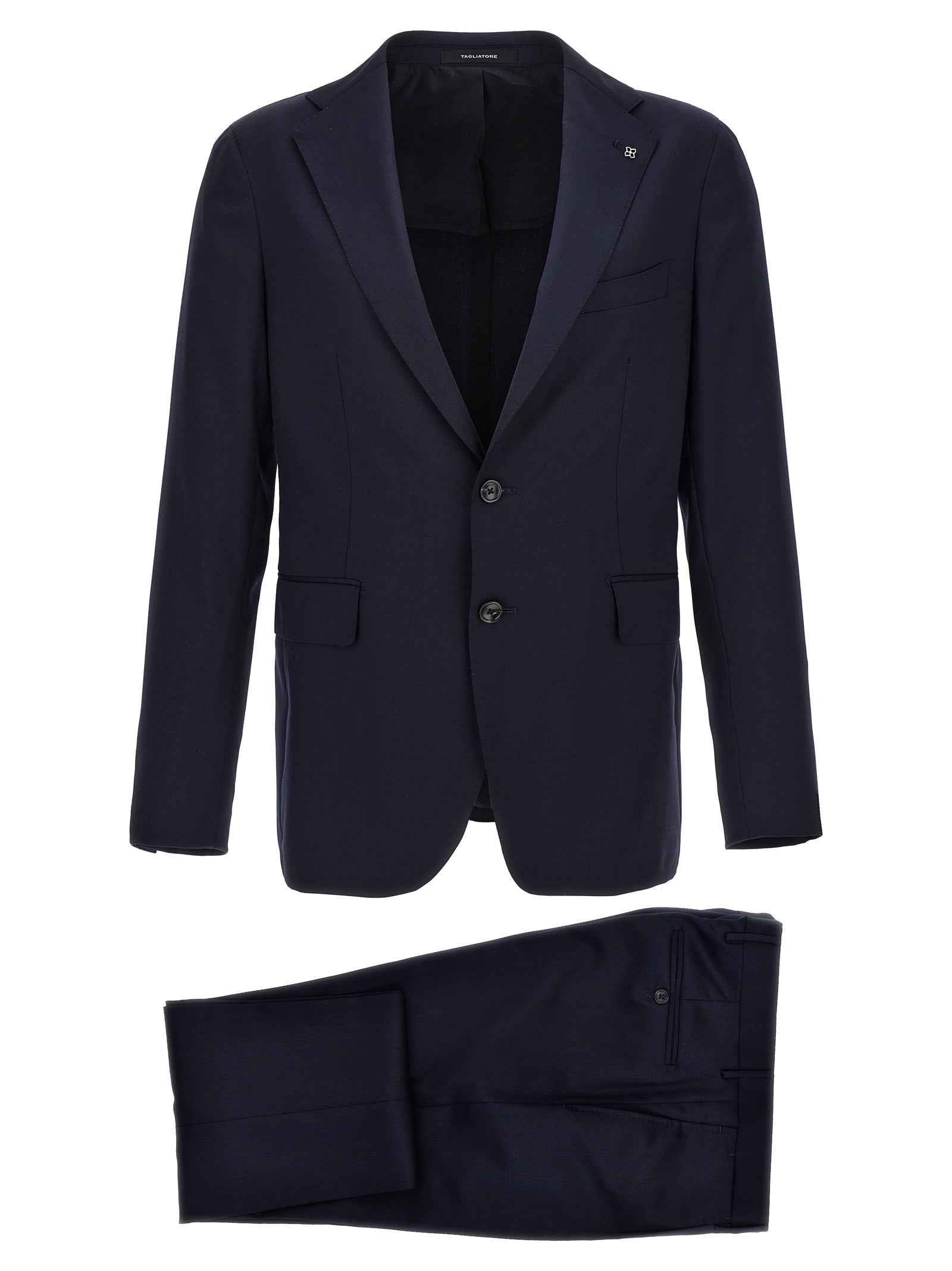 Blue Virgin Wool Two-Piece Suit