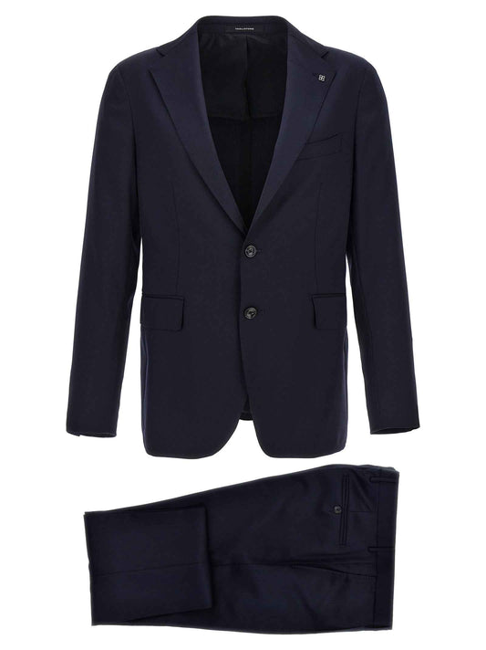 Blue Virgin Wool Two-Piece Suit