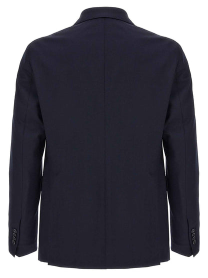 Blue Virgin Wool Two-Piece Suit