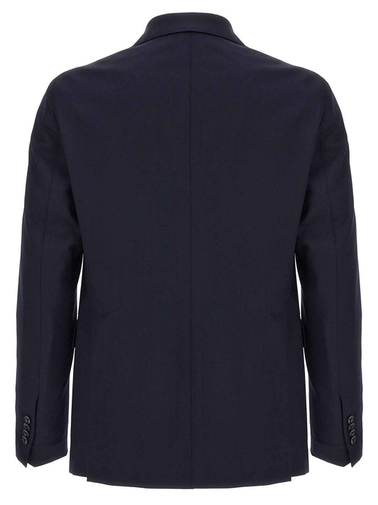 Blue Virgin Wool Two-Piece Suit