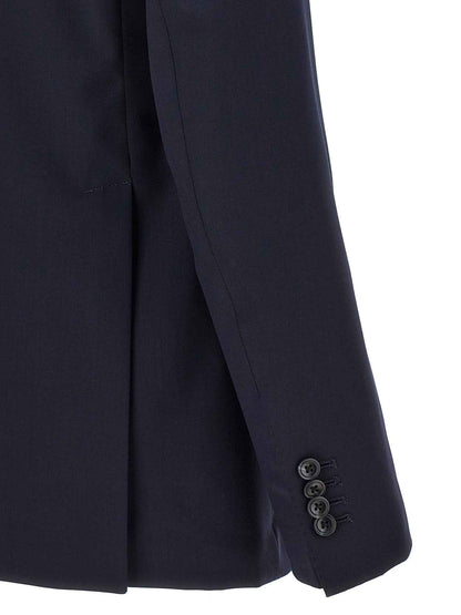 Blue Virgin Wool Two-Piece Suit