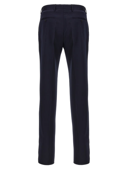 Blue Virgin Wool Two-Piece Suit