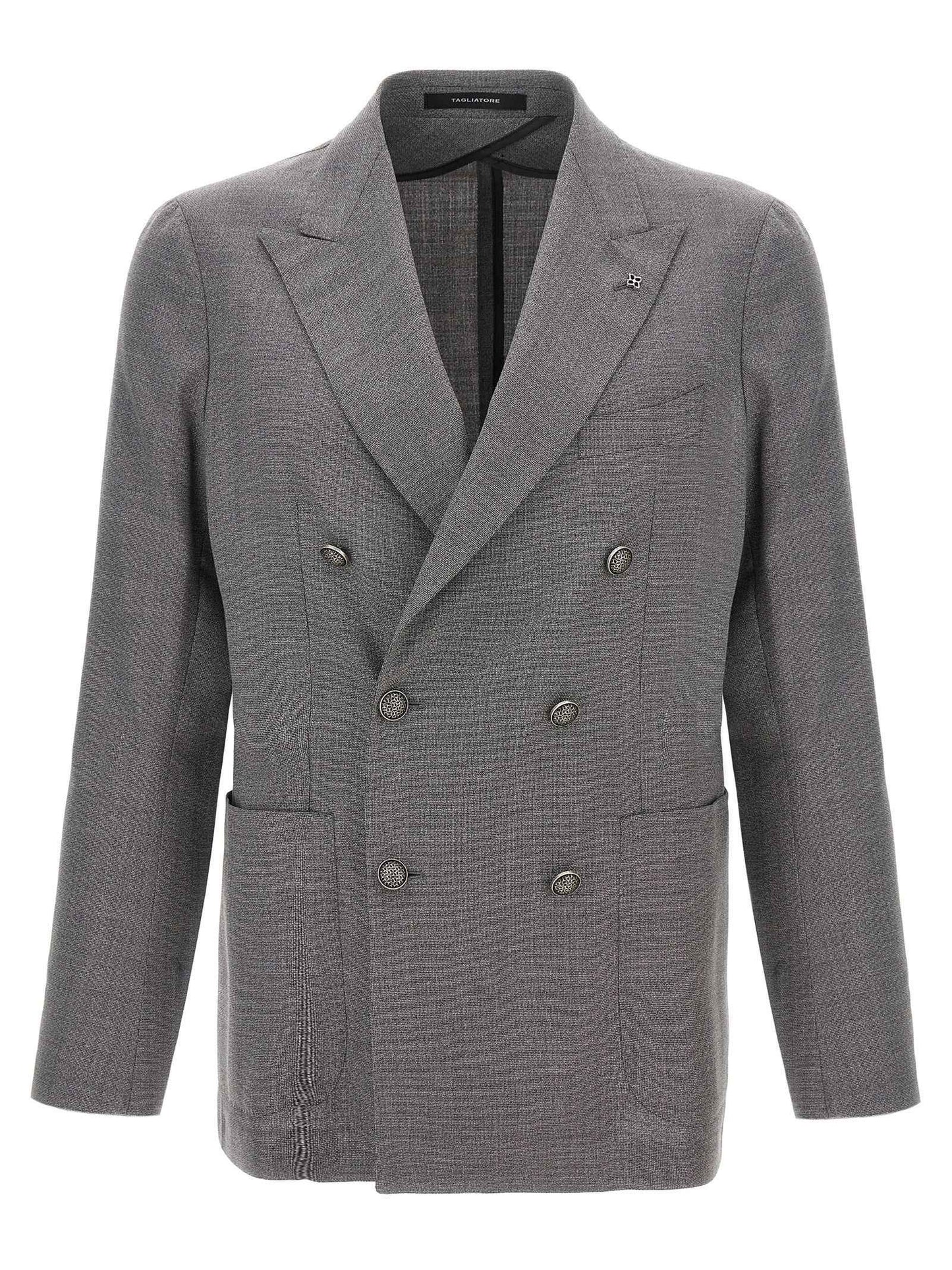 Gray Virgin Wool Blazer