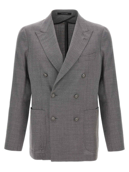 Gray Virgin Wool Blazer