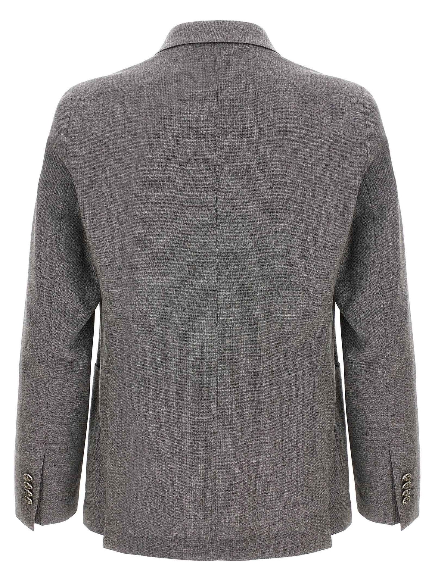 Gray Virgin Wool Blazer