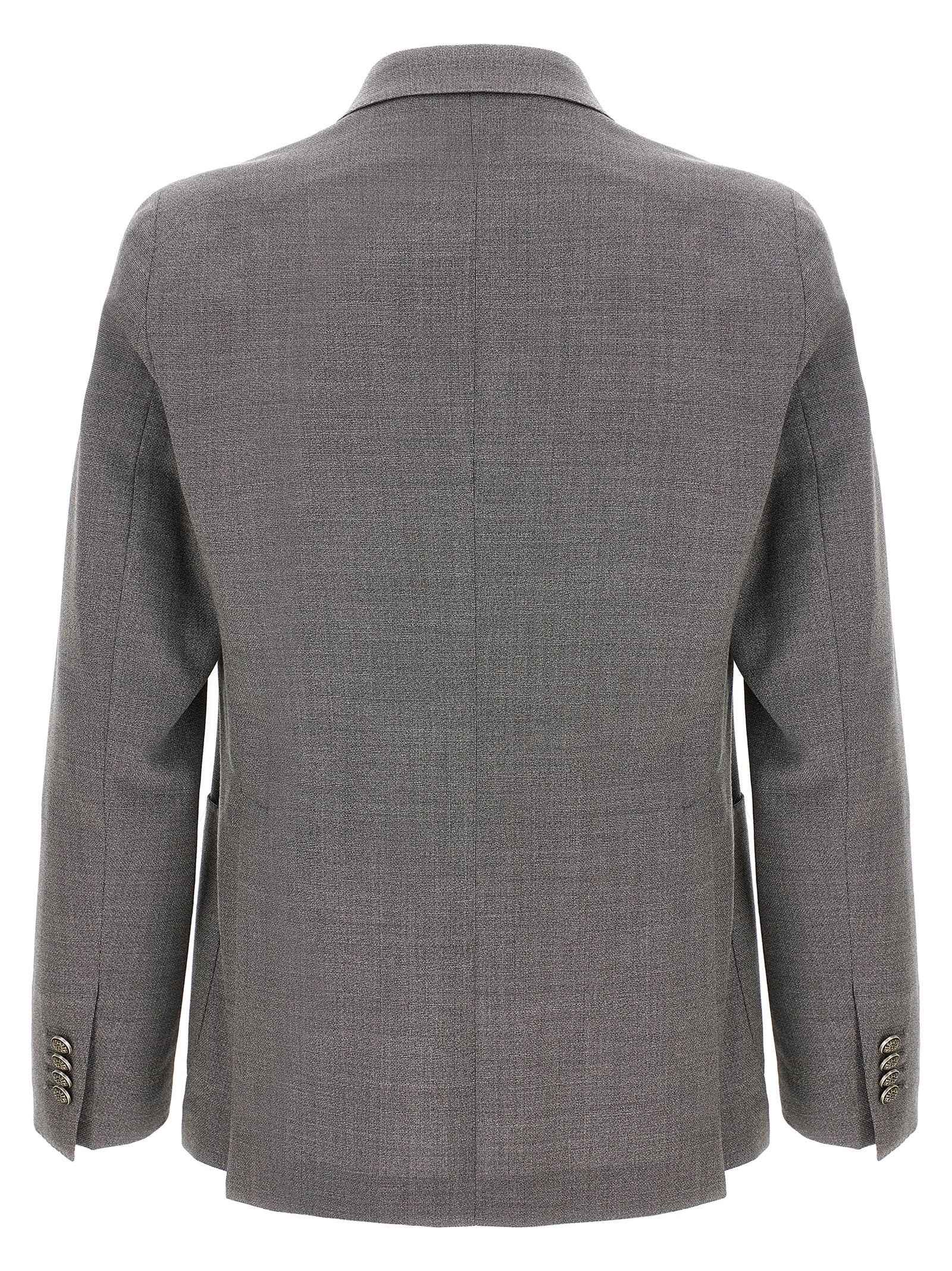 Gray Virgin Wool Blazer