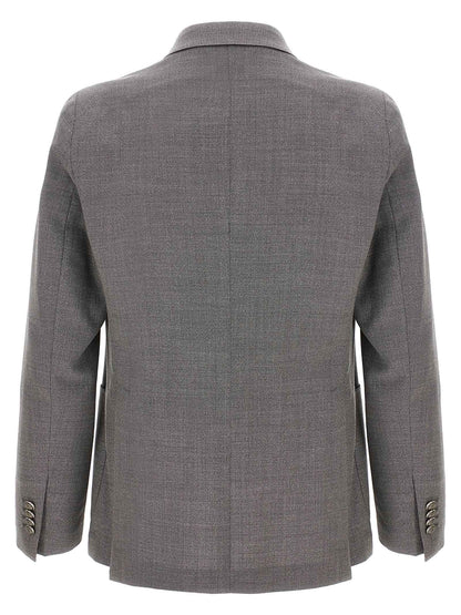 Gray Virgin Wool Blazer