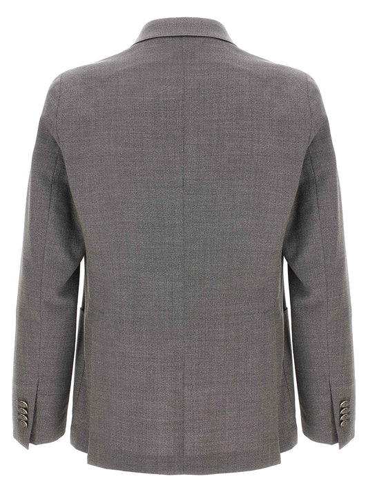 Gray Virgin Wool Blazer