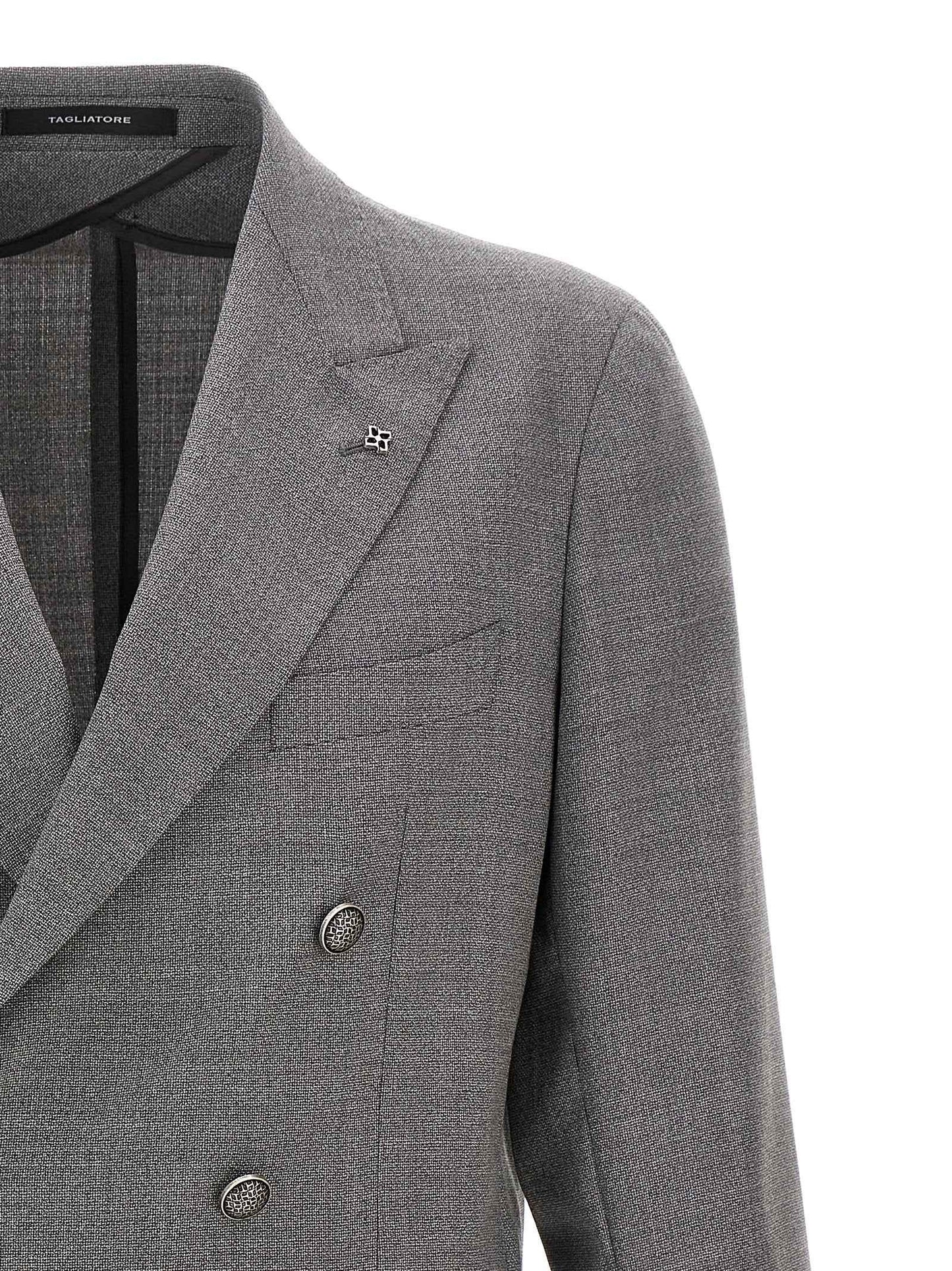 Gray Virgin Wool Blazer