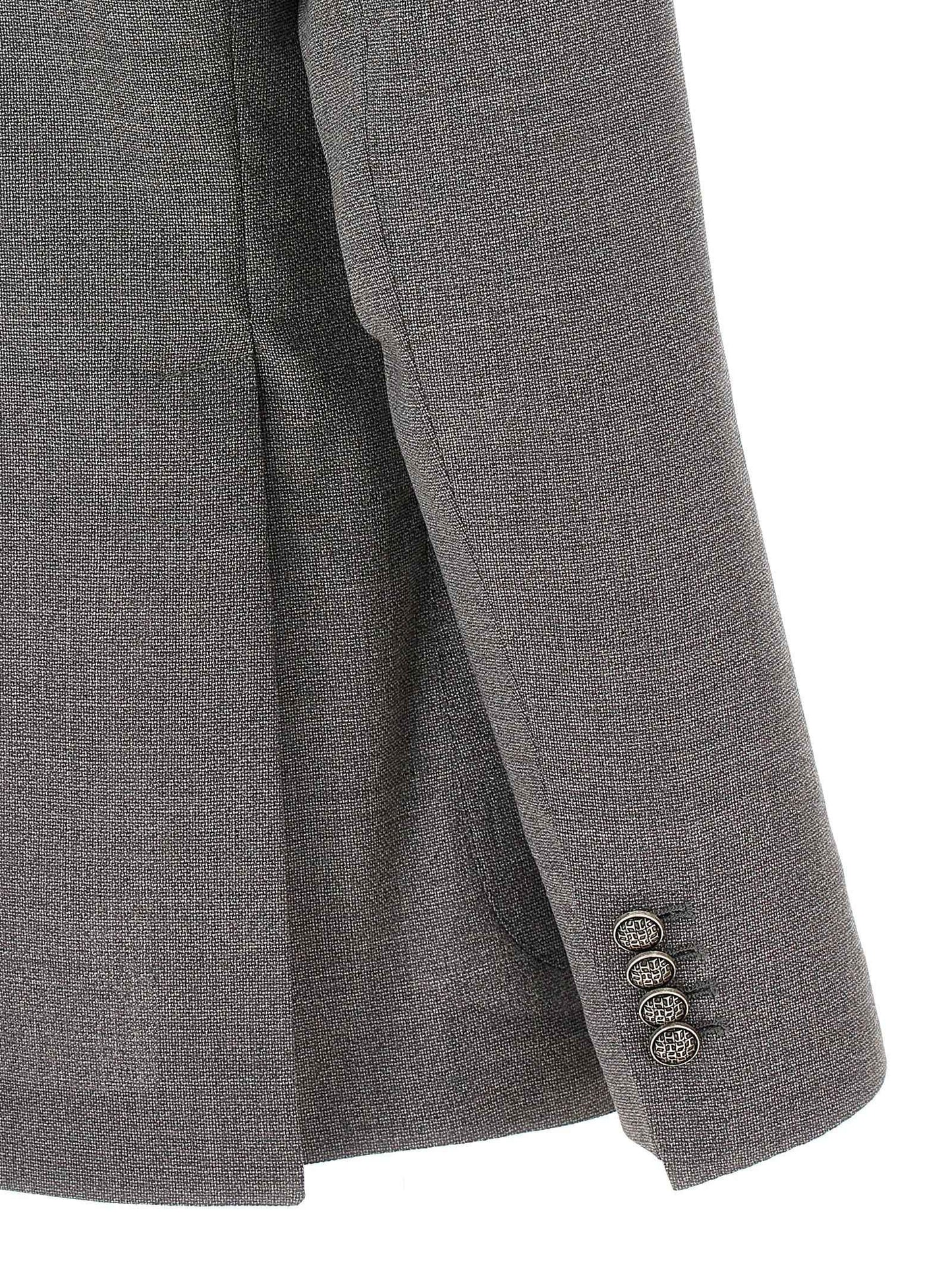 Gray Virgin Wool Blazer