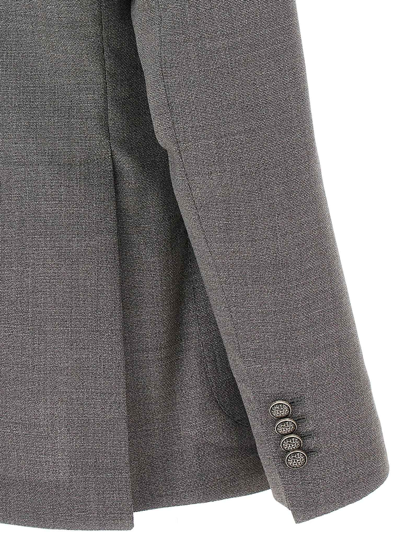 Gray Virgin Wool Blazer