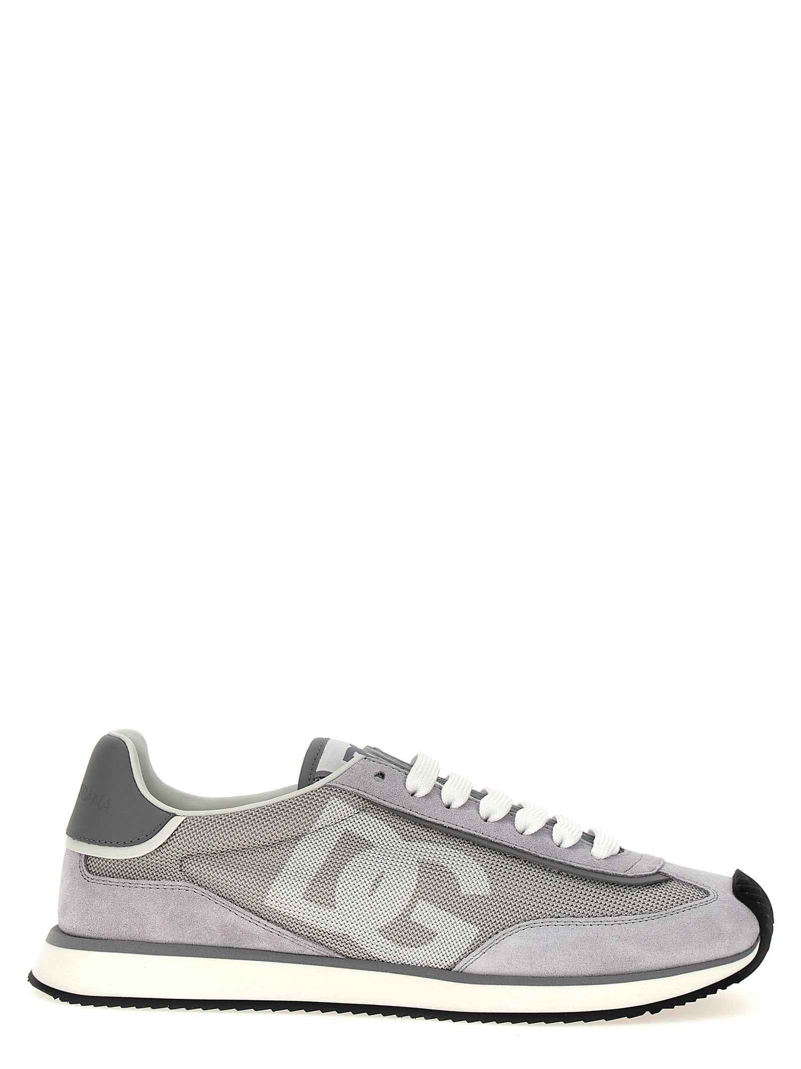 Gray Calfskin Athletic Sneakers