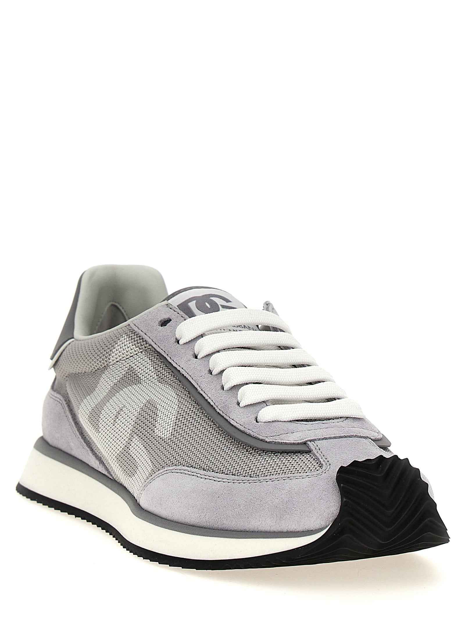 Gray Calfskin Athletic Sneakers