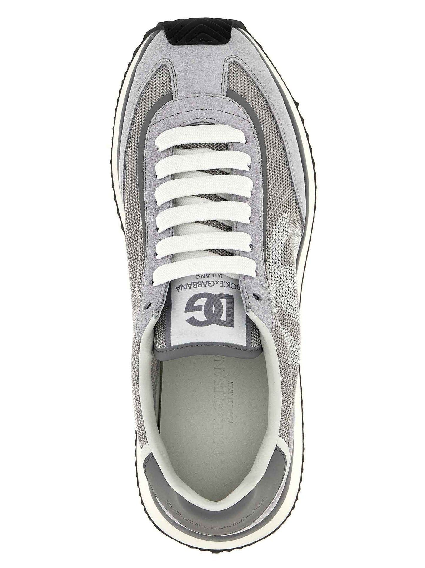 Gray Calfskin Athletic Sneakers