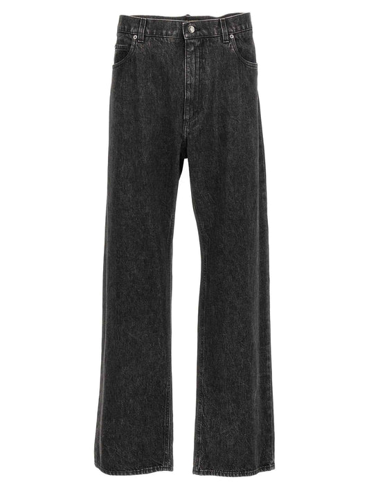 Black Cotton Relaxed Fit Jeans