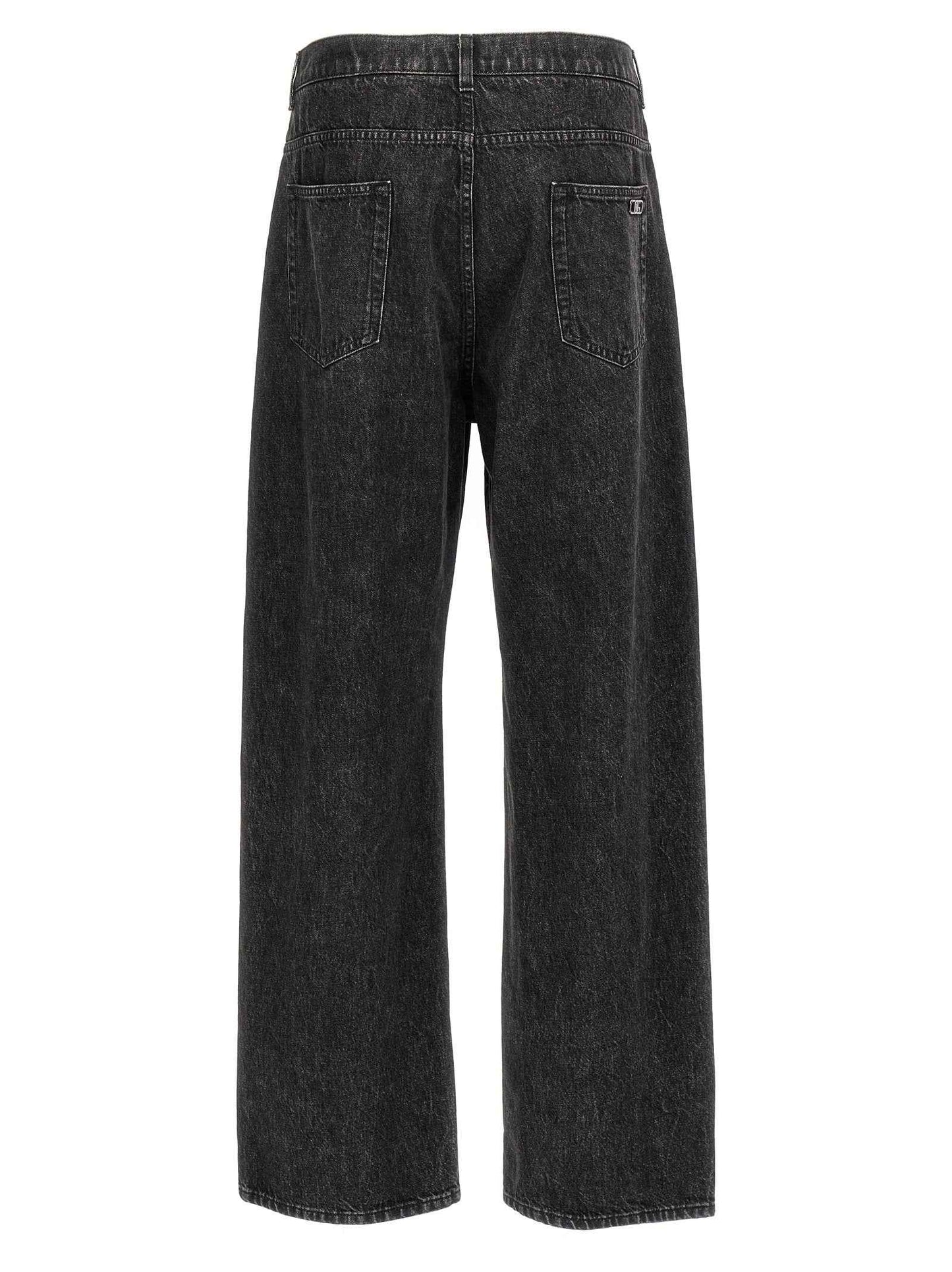 Black Cotton Relaxed Fit Jeans