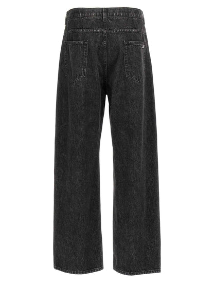 Black Cotton Relaxed Fit Jeans