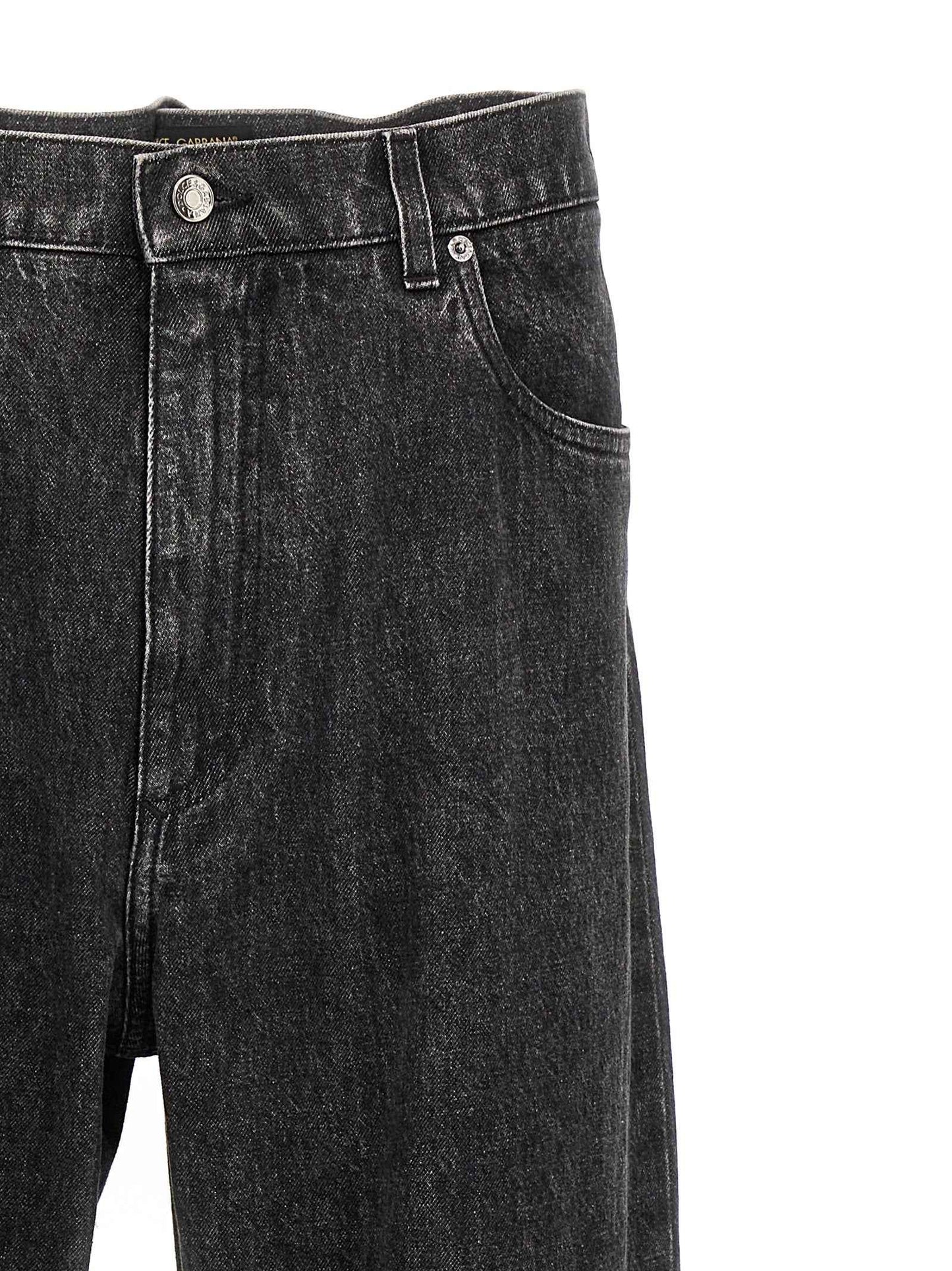 Black Cotton Relaxed Fit Jeans
