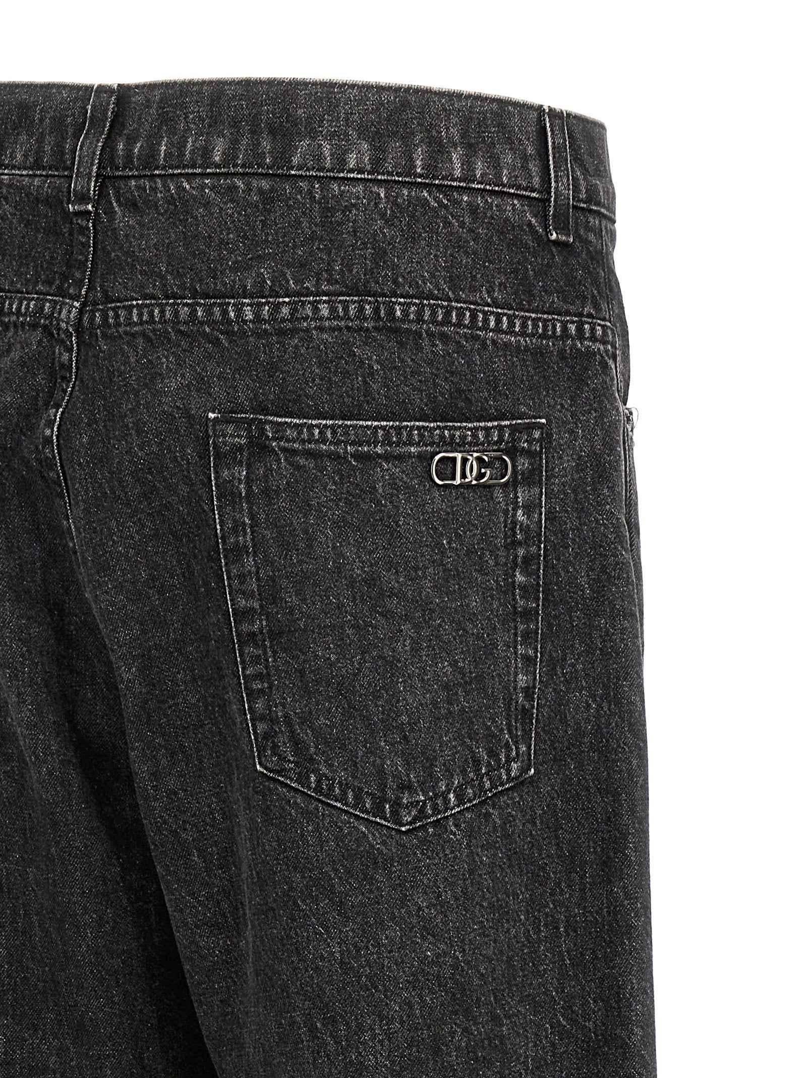Black Cotton Relaxed Fit Jeans